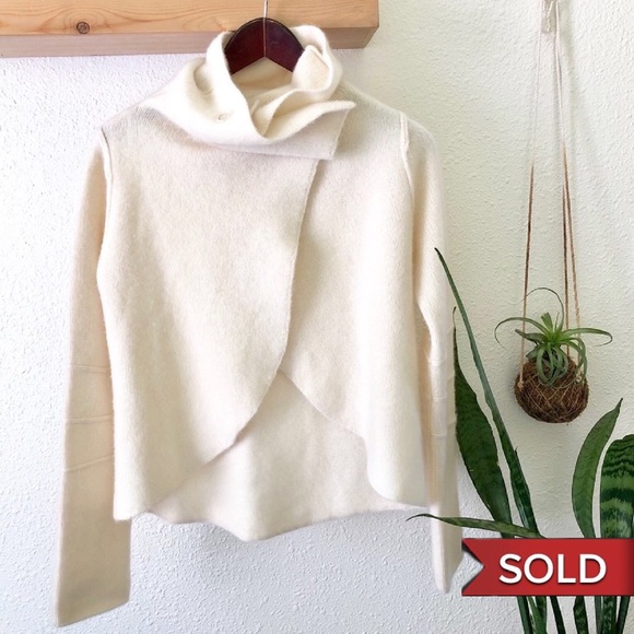James Perse Sweaters - James Perse cashmere cream wrap sweater